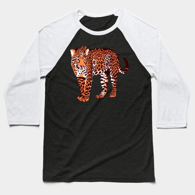 Leopard Baseball T-Shirt by cutequokka